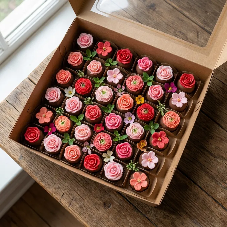 Bombones florales para eventos